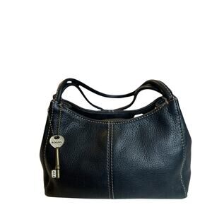 Vintage Fossil "The American Classic" Small Black Leather Handbag